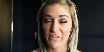 Tattooed blonde is poked with hard cock in the hotel room