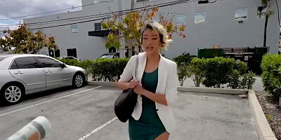 Channy Crossfire is getting fucked inside the van by a stranger