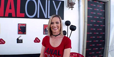 Juicy blonde Lilly James is poked in the ass with hard cock