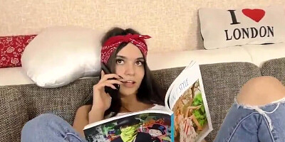 Teen girl is getting her hairy cunny licked and banged by a young guy