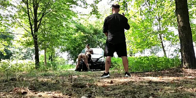 A rock singer fucked in the street