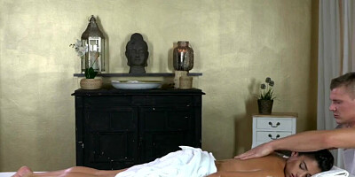 Massage Rooms Spanish Teen Orgasms on Big Cock