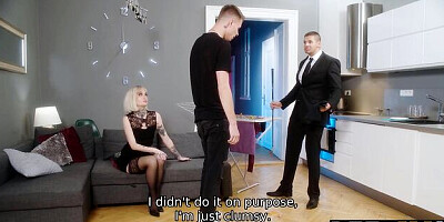 Steamy Tabitha and Deny's cuckold watching clip