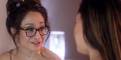 Thick Latina Step mom catches daughter masturbating and teaches her a lesson! Ms Visual