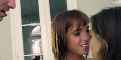 Tina Hot and another bisexual girl are sharing one lucky man