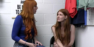 Gingers Lauren Phillips & Jane Rogers are fucked by security officer