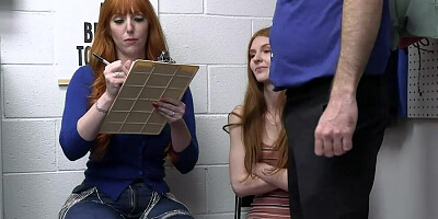 Gingers Lauren Phillips & Jane Rogers are fucked by security officer