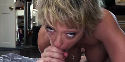 Blowjob and Ballsucking by Religious Mom - RealMomExposed