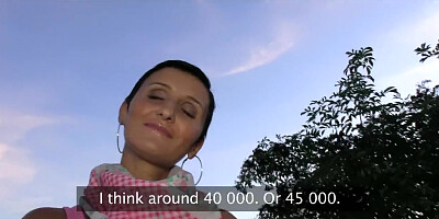 PublicAgent Short haired babe fucks for cash