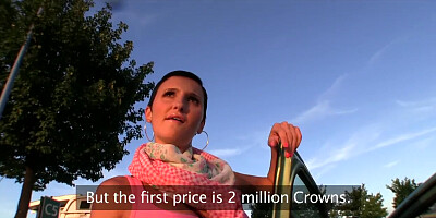 PublicAgent Short haired babe fucks for cash