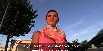 PublicAgent Short haired babe fucks for cash