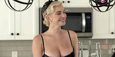 Busty MILFs in lingerie gets pussy licked and fucked in threesome by a horny stud