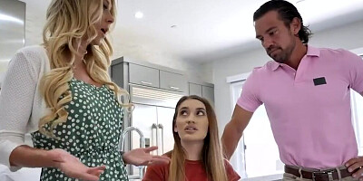 Skinny Teen Fucked by her Controlling Foster Parents