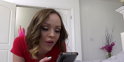 Aliyah Brynn fucking a BBC in front of her cuck husband