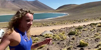 Sultry anal whore enjoys fucking in the mountains