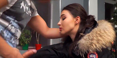 Russian girl spreads legs for the debt collector