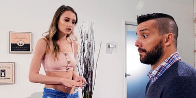 Teen wench begs her stepdad to anally fuck her