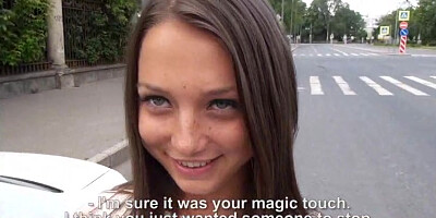 Cute teen Foxy Di anal fucked in public