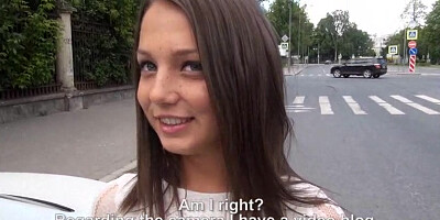 Cute teen Foxy Di anal fucked in public