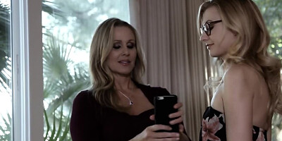 After work slim journalist makes love with handsome boyfriend