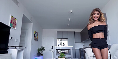 Clara Trinity polishes a thick cock and gets drilled with it