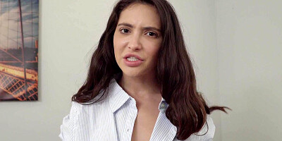 Lovely POV brunette has her hairy cunny pierced by the stepbrother's hard cock