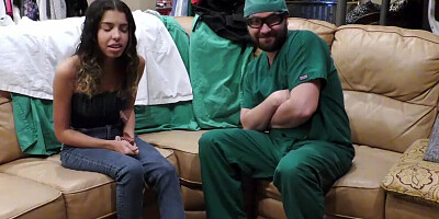 Step Into Doctor Tampas Body & Glove In While Aria Nicole Gets Surgical Treatment To Be Sterilized!