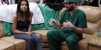 Step Into Doctor Tampas Body & Glove In While Aria Nicole Gets Surgical Treatment To Be Sterilized!