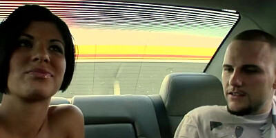 Inked girl is picked off the street to fuck in casting van