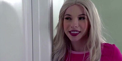 Sweet blonde girl is having sex with her horny stepbrother