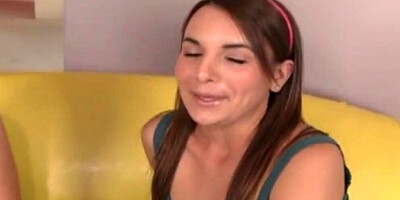 One lad and two girls are having sex in this threesome