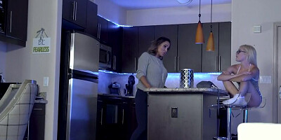 Astonishing babes Aubrey Black & Katie Kush in POV-style 3some