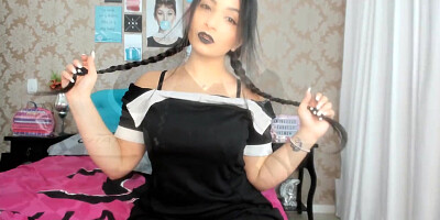 Halloween - WEDNESDAY ADDAMS DRIVING YOU CRAZY TEASING - SEX MACHINE