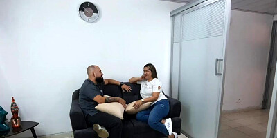 Chubby Latina gets fucked inside the bedroom by her stepson
