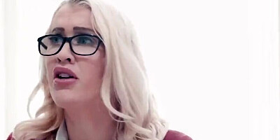 Stepmom Offers Hesitant Teen to Lesbian Boss to Keep Job - PURE TABOO