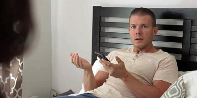 Two passionate girls sharing hard dick in this threesome video