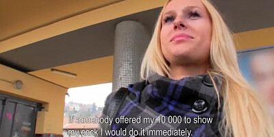 Gorgeous Czech Amateur is Paid Cash to Flash & Fuck in Public