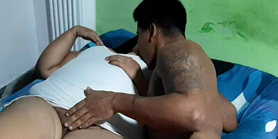 Naughty Latina mature gets shagged by her stepson in this amateur video