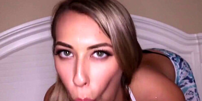 Step Sister Kimber Lee Deep Throats Step Brother!