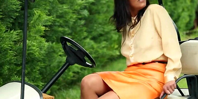 Fondling His Swollen Balls At The Golf Club