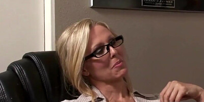 Office MILF Julia Ann Sucks Cock & gets Hot Sticky Facial!