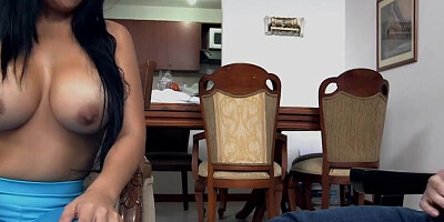 Amazing brunette MILF agrees to fuck on the camera for some cash