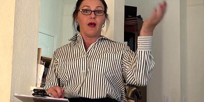 AuntJudys - Busty Mature Hairy Amateur Joana is your New Secretary