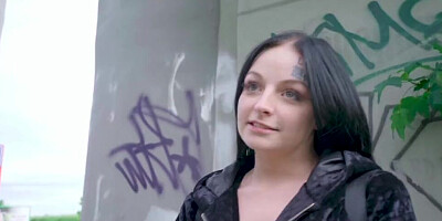 Amateur chick was approached by a stranger for quick sex in public