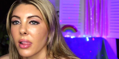 Seductive cougar Angelique gives tingly ASMR-style jerk off instructions