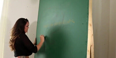 Naughty Big Tittied Masturbating School girl