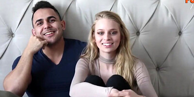 Buffed guys are filmed while destroying the pussies of amateur college chicks