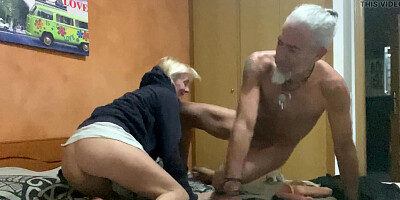 BREAKING THE PUSSY OF A LITTLE SPANISH BLONDE WITH A BIG DILDO