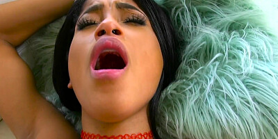 Black prettiness twerking her yummy butt on boyfriend's pole