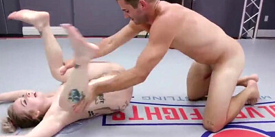 After the wrestling match was over, it was time for a passionate banging